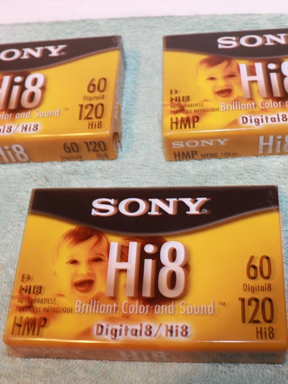 Sony Hi8 Metal Particle Video Tape 120 Minutes Lot of 3 BRAND NEW FACTORY SEALED